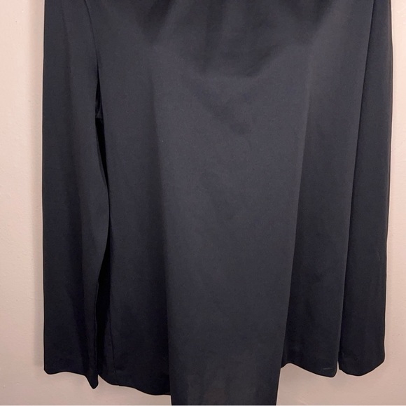 Vintage Ko Ko Knit Black Mock Neck Blouse Long Sleeve High Collar Pearl Accent - Picture 8 of 12